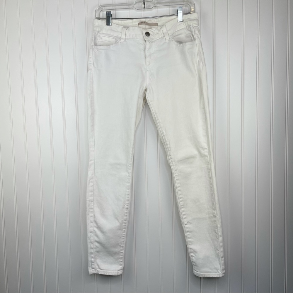 Vince White Waxed Crop 5PKT Skinny Jeans Size 28 - Picture 3 of 14